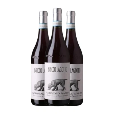 Abbildung von Bricco Lagotto Nebbiolo d&#039;Alba 75 cl Rotwein (Karton mit 3 Flaschen von cl)