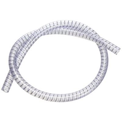 Abbildung von Kühlwasserschlauch Motoforce, transparent, mit Stahlspirale, d=12x18mm, 1 Meter (für Piaggio Motor)