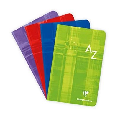 Abbildung von Clairefontaine 63609C Packung mit 10 Registerbücher 11x17 cm, 48 Blatt, kariert, 90g, farbig sortiert, 1 Pack