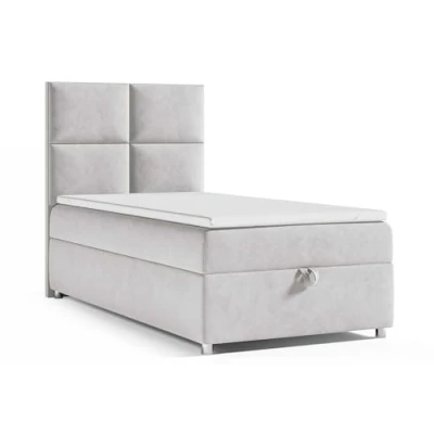 Abbildung von Best For Home Boxspringbett mit Bettkasten Trinity K2 Single Bonellfederkern inkl. Topper (Silber, 90x200)