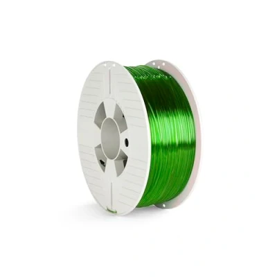 Abbildung von Verbatim PET G Filament 3D Druck, 1,75mm, 1kg, Polyethylenterephthalat Glykol zur Materialextrusion, Drucker &amp; Stift, aus G, grün transparent