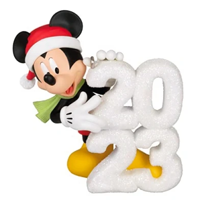 Abbildung von Hallmark Keepsake Weihnachtsdekoration 2023, Disney Mickey Mouse A Year of Magic, Geschenke für Fans