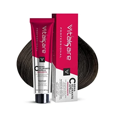 Abbildung von Vitalcare Professional Professionelle Permanente Haarfarbe, Haarfarbe mit Seidenprotein, Nr. 4/00, Kastanie, 100 ml