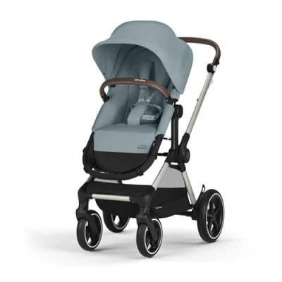 Abbildung von CYBEX Gold Kinderwagen EOS Lux 2 in 1, Reisesystem, Ab Geburt bis 22 kg (ca. 4 Jahre), Stormy Blue