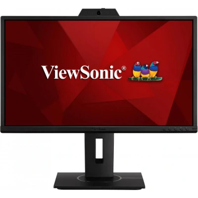 Abbildung von Viewsonic VG2440V 60,5 cm (24 Zoll) Büro Monitor (Full HD, IPS Panel, HDMI, DP, USB 3.2 Hub, Webcam mit Mikrofon, Höhenverstellbar, Lautsprecher, Eye Care, 4 Jahre Austauschservice) Schwarz