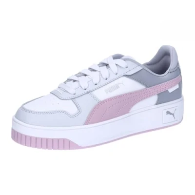 Abbildung von Puma Carina Street Sneaker low White grape mist silver, Damen, Größe: 38.5, silver Leder und lederimitat