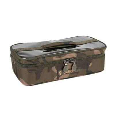 Abbildung von Fox Camolite 12 Pot Hakenköder Tasche (Inkl. Behälter) Angeltasche