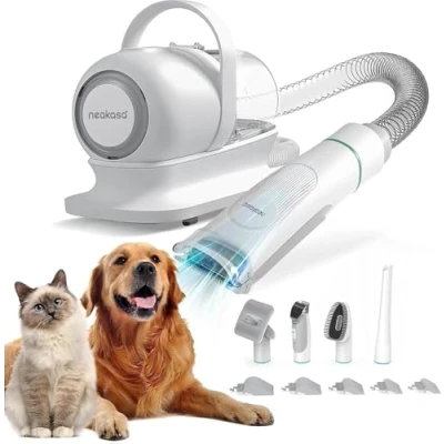 Abbildung von Neakasa P1 Pro Hundeschermaschine mit Staubsauger, leise Schermaschine Hund Katze, Profi Haustierpflegeset, Tierhaarschneidemaschine, elektrische Hundetrimmer 5 bewährten Pflegewerkzeugen