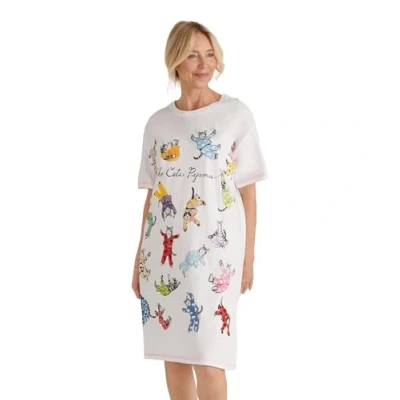 Abbildung von Little Blue House by Hatley Damen Katzen &amp; Hunde Schlafshirts, The Cats Pyjama, Einheitsgröße