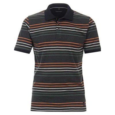 Abbildung von Casamoda Gestreift Poloshirt, Herren, Größe: Medium, Olive