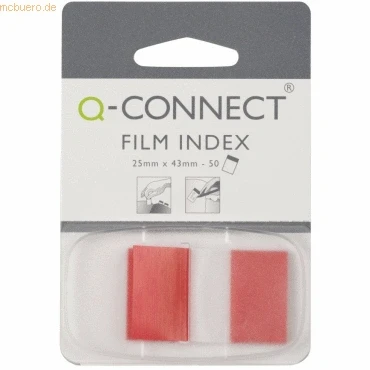 Abbildung von Connect Haftstreifen Index 25x43mm 50 Blatt im Spender rot