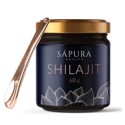 Abbildung von SAPURA Health Shilajit 85+ Harz, mit Fulvin &amp; Huminsäure, Original Himalaya Harz Tropfen, 50 g