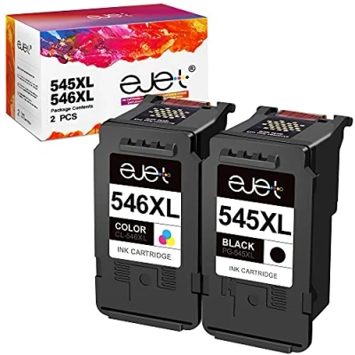 Abbildung von ejet Kompatibel Tintenpatrone als Ersatz für Canon PG 545XL CL 546XL PG545 CL546 Pixma MX495 TR4550 TR4551 MG2550s MG2555s TS3150 TS3151 MG2950 MG3050 MG3051 iP2850 TS205 (1 Schwarz,1 Farbe)