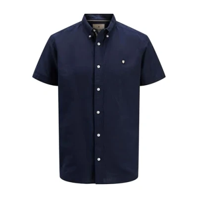 Abbildung von Jack &amp; Jones Jprblusummer Shield Shirt Hemd, Herren, Größe: 4XL, Maritime blue