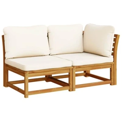 Abbildung von vidaXL Sofaelement 2 tlg. Garten Lounge Set mit Kissen Massivholz (1 St)