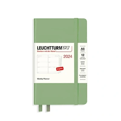 Abbildung von LEUCHTTURM1917 367634 Wochenkalender Pocket (A6) 2024, 12 Monate, Salbei, Englisch