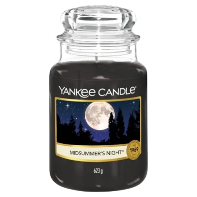 Abbildung von Yankee Candle Duftkerze im Glas (groß) Midsummer&#039;s Night Kerze mit langer Brenndauer bis zu 150 Stunden Perfekte Geschenke für Frauen