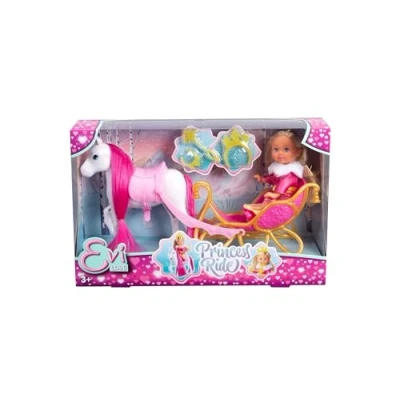 Abbildung von SIMBA Minipuppe Evi Love, Princess Ride, mit Winterschlitten und Pferd