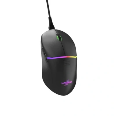 Abbildung von uRage Gaming Maus Reaper 430, kabelgebundene mit 9 programmierbaren Tasten, bis zu 12.000 DPI, superleichte 75 g Gewicht, RGB Beleuchtung, Software, in schwarz