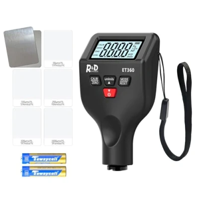 Abbildung von Lackmessgerät Auto RDINSCOS Schichtdickenmessgerät Autolack Lackdickenmessgerät Für Car Karosserie 0 1500μm LCD Display Eisen Aluminium und Zinkdetektion