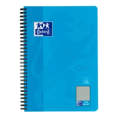 Abbildung von Oxford Touch Collegeblock B5 kariert mit Rand links, 80 Blatt, blau