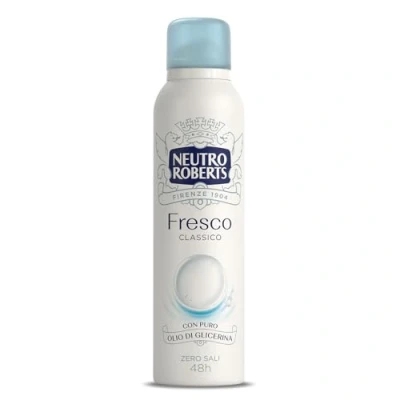 Abbildung von Neutro Roberts, Klassisches frisches Deodorant Spray, keine Aluminiumsalze, Flecken, mit reinem Glycerinöl, für Damen und Herren, dermatologisch getestet, 150 ml, 48h