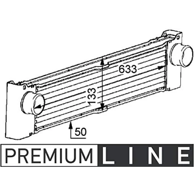 Abbildung von MAHLE ORIGINAL CI 81 000P Ladeluftkühler MERCEDES BENZ: Vito Bus, Mixto, Viano