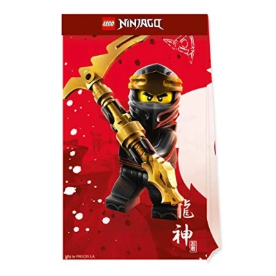 Abbildung von Lego Ninjago Partytüten Papier 4 Stück