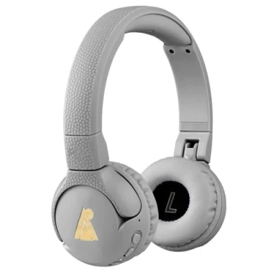 Abbildung von POGS Drahtloser Bluetooth Kinderkopfhörer The Gecko 2 Faltbarer robuster ab 3 Jahren Lautstärkebegrenzung 85 dB Mikrofon On Ear Drahtlose Musik Sharing Funktion (rGrau)