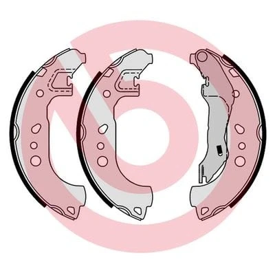 Abbildung von BREMBO S 85 543 Bremsbacken 228 33 mit Handbremshebel SKODA: Roomster, Roomster Praktik