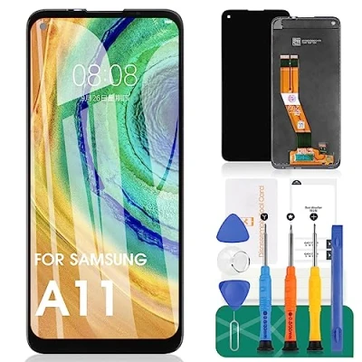 Abbildung von für Samsung Galaxy A11 Bildschirm Ersatz M11 LCD Display A115F A115M Touchscreen Digitizer Montage Reparatursets schwarz (157,5 mm kleinere Größe)