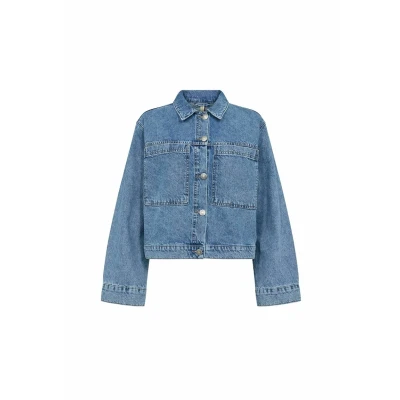 Abbildung von Soyaconcept Dolores 2 Jeansjacke, Damen, Größe: Small, Medium blue denim