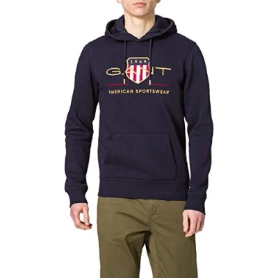 Abbildung von GANT Archive Shield Kapuzenpullover, Herren, Größe: Small, Evening blue