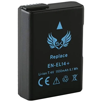 Abbildung von SK Akku Ersatz für Nikon EN EL14 1100mAh EL14A D3100 D3300 D3400 D3500 D5100 D5200 D5300 D5500 D5600 DF // CoolPix P7000 P7700 P7800
