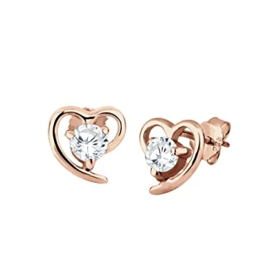 Abbildung von Elli HERZ Ohrringe, Damen, Größe: One Size, Roségold