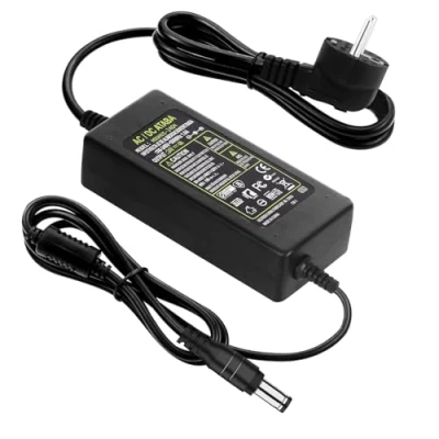 Abbildung von HOUHUI 24V 4A Netzteil Adapter, AC 100 240V 50/60hz bis DC 24 Volt 4 Amp 96W Stromversorgung für LED Streifen, TVs DVD LCD Monitor Funkgerät Kamera Euro Stecker 5,5 * 2,5/2,1mm
