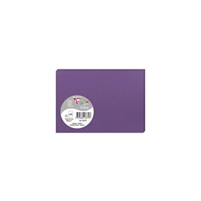 Abbildung von Clairefontaine 1337C Packung mit 25 Karten Pollen in Format C6, 110 x 155mm, 210g, Violett