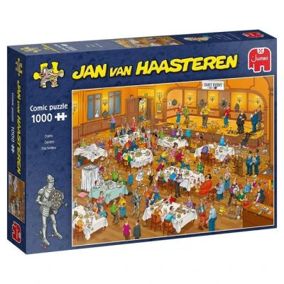 Abbildung von Jumbo Spiele Puzzle 19076 Jan van Haasteren Darts 1000 Teile Puzzle, Puzzleteile, Made in Europe