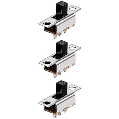 Abbildung von 3er Set WireThinX Schiebeschalter 1x UM 3 Pins Silber/Messing