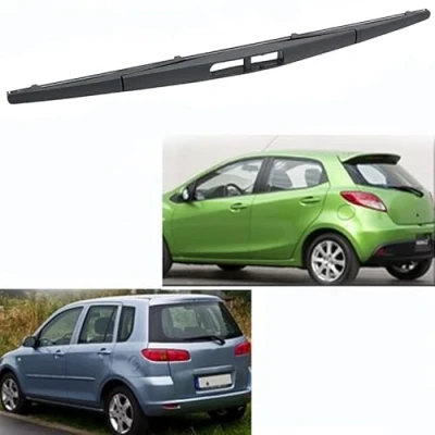 Abbildung von ZELLYA Heckscheibenwischerblatt, für Mazda 2 Demio DY DE 2003 2023 Rear Scheibenwischer Heckscheibe Wasserabweisendes Gummi, Schwarz