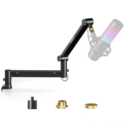 Abbildung von Mikrofon Arm,Aokeo AK 58 Niedriges Profil Ständer Arm für HyperX QuadCast,SoloCast,Elgato Wave,Shure SM7B,Blue Yeti,Blue Snowball,Broadcast,Studio Programm Aufnahme