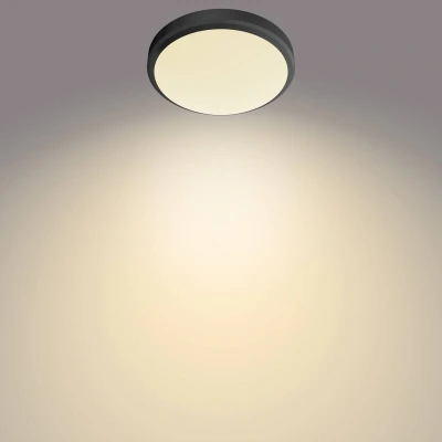 Abbildung von Philips Doris LED Deckenlampe 2700K schwarz Ø28cm