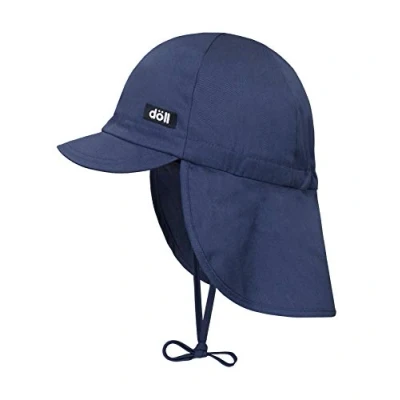 Abbildung von Döll Unisex Baby Bindemütze mit Schirm und Nackenschutz Mütze, Blau (Bijou BlueBlue 3080), 49