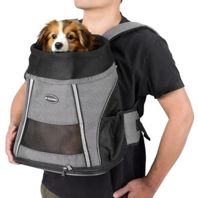 Abbildung von Navaris Tiertransportbox Rucksack für Hund oder Katze bis 7 kg gepolsterter