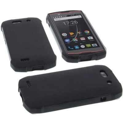 Abbildung von foto kontor Hülle kompatibel mit Cubot King Kong Mini Tasche Gummi TPU Schutz Handytasche schwarz