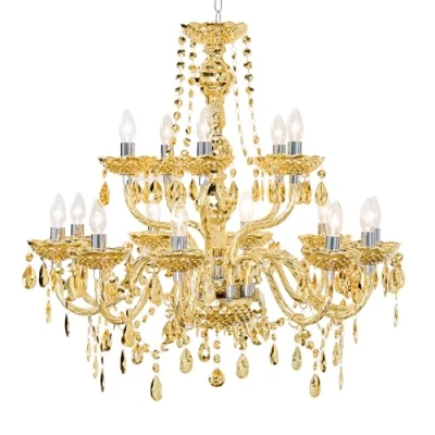 Abbildung von riess ambiente Kronleuchter CRYSTAL 80cm gold, ohne Leuchtmittel, Wohnzimmer · Acryl Schlafzimmer Barock Design