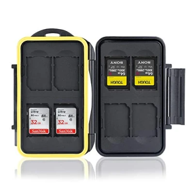 Abbildung von Ares Foto® MC SD8 Speicherkarten Schutzbox Memory Card Case Safe Tasche wasserdichtes Etui Aufbewahrung &amp; Transport stoßfeste Schutzhülle Hülle Kartenbox für 8 Stück SD Karten