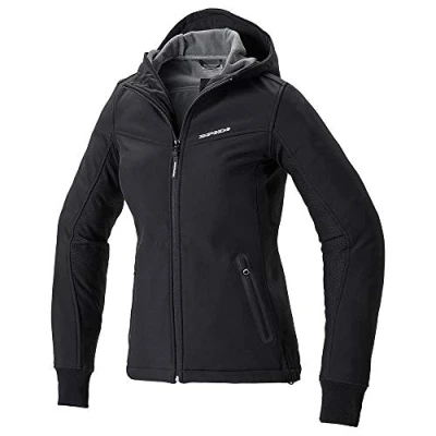 Abbildung von SPIDI, Hoodie Armor Lady, Damen Motorradjacke, reflektierende Bereiche für ein Plus an Sicherheit im Dunkeln, schützt vor Wind, mit herausnehmbaren Protektoren