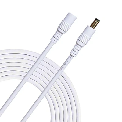 Abbildung von Liwinting 1m DC Verlängerungskabel 5.5 mm x 2.5 Anschlusskabel DC/Gleichstrom Verbinderkabel Verteiler Männlich zu Weiblich Verbinder für Netzteil, CCTV Kamera Weiß