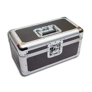 Abbildung von Single Schallplatten Koffer 200 schwarz/silber Protected